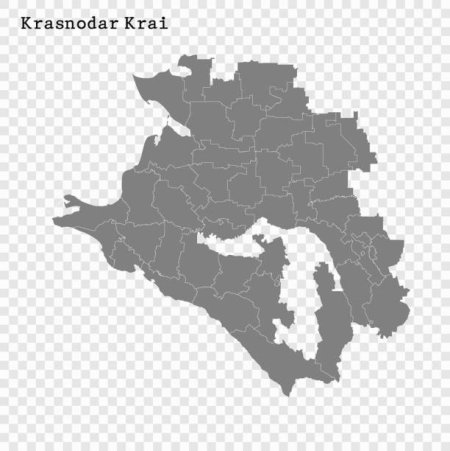 Карта Краснодарского края вектор