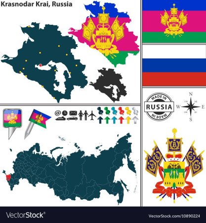 Контур Краснодарского края вектор