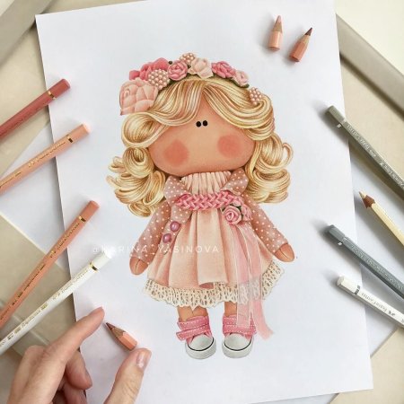 Рисование интерьерные куколки