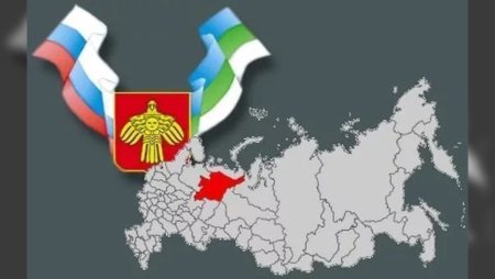 Республика Коми флаг карта