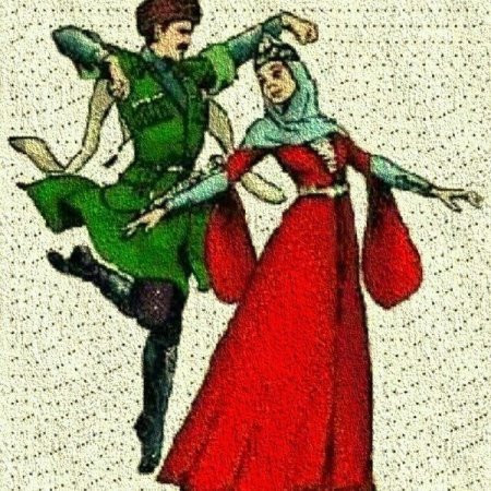 Грузинские танцы вектор