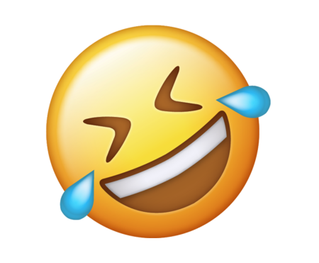 Смеющийся смайлик без фона