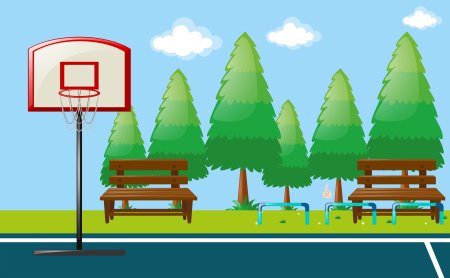 Спортивная площадка иллюстрация