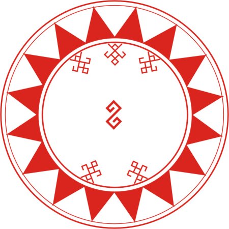 Чувашский орнамент в круге