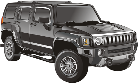 Внедорожник на белом фоне