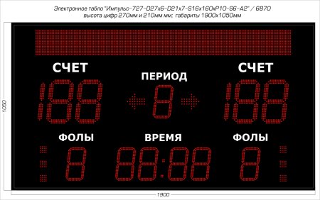 Табло баскетбольное электронное