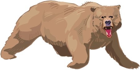 Злой медведь мультяшный