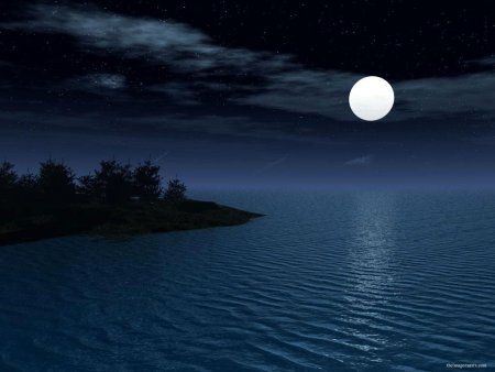 Отражение Луны в воде