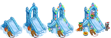 Горка Ледяная на белом фоне