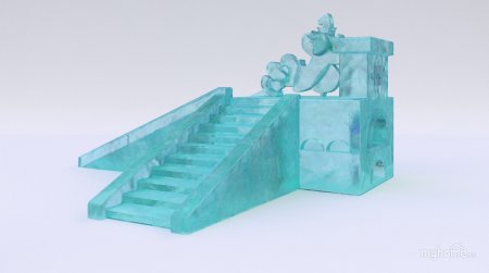 Эскиз горки из льда