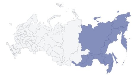 Дальневосточный федеральный округ на карте России 2021