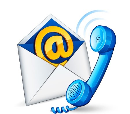 Значок телефона и почты