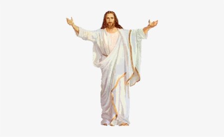 Иисус Христос на прозрачном фоне