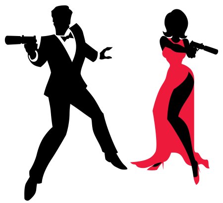 Агент 007 рисунок