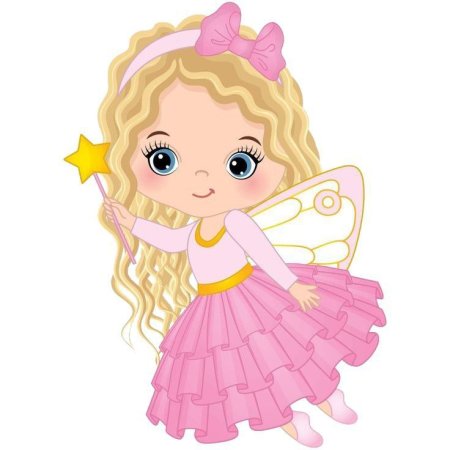 Маленькая принцесса на белом фоне