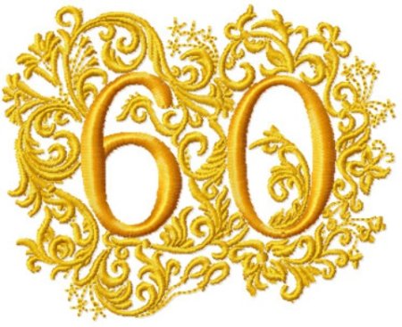 Цифра 60 на юбилей