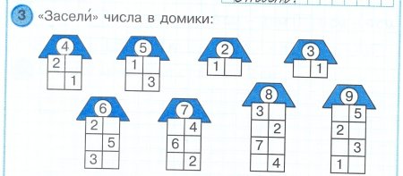 Засели домик состав числа 10