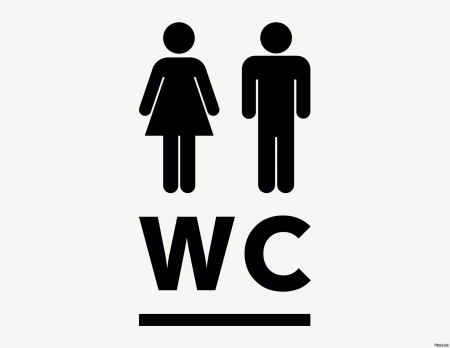 Значок туалета м и ж