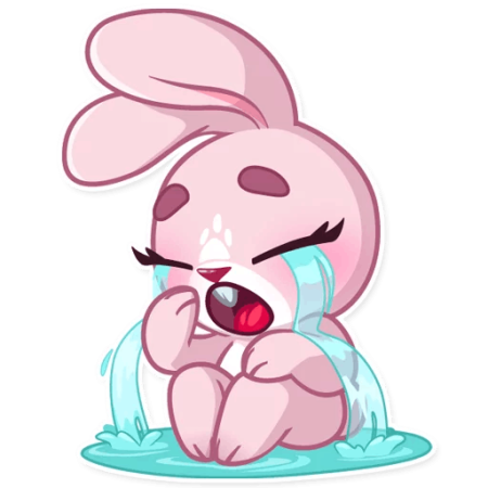 Rosy Bunny Стикеры в телеграмм