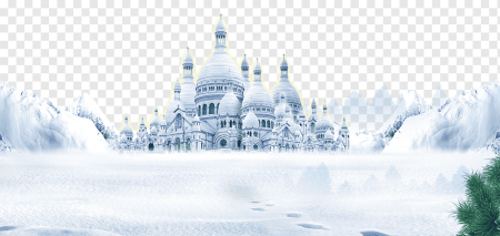 Рисование снежной крепости с детьми