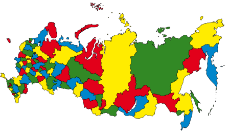 Карта России разноцветная