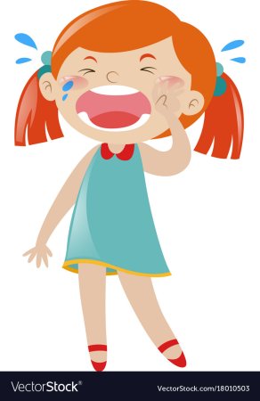 Плачущая девочка мультяшка