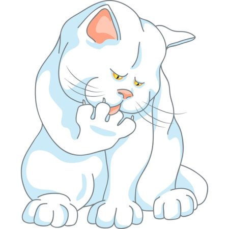 Котик умывается мультяшные