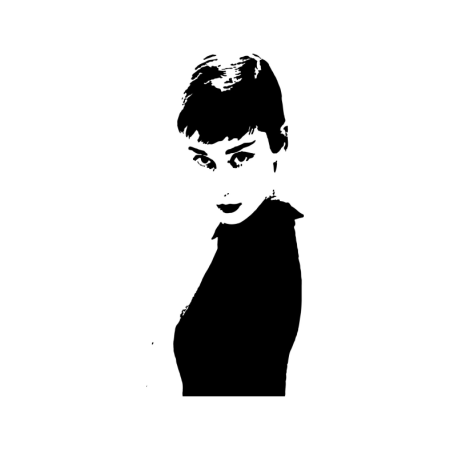 Одри Хепберн рисунок силуэт