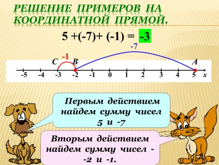 Координатная прямая положительные и отрицательные числа