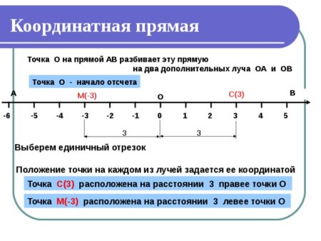 Координатная прямая и координатный Луч