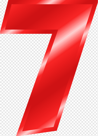 Цифра 7 фиолетовая