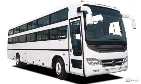 Автобус на белом фоне