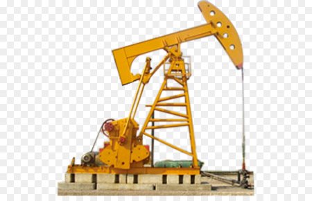 Нефтяная качалка на прозрачном фоне