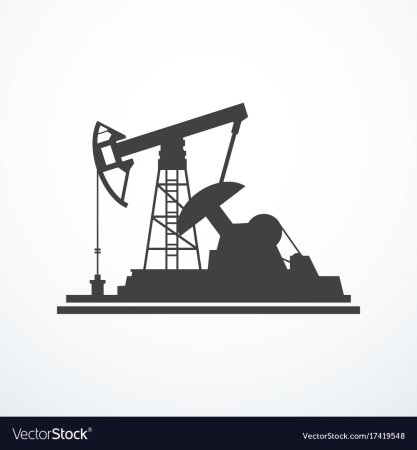 Нефтяная качалка вектор