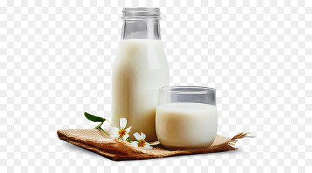 Молочная продукция на прозрачном фоне