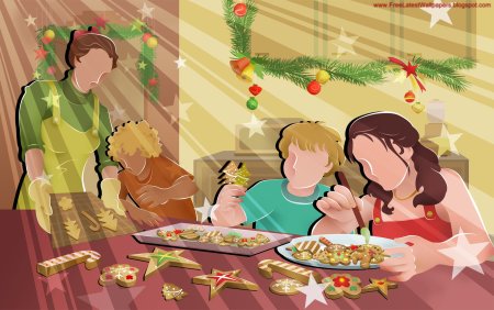 Новогодний стол рисунок