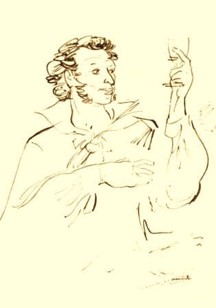 Автопортрет Пушкина 1829 года