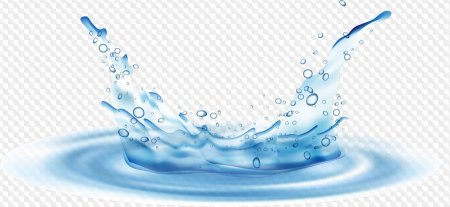 Волна воды на прозрачном фоне
