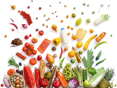 Продукты на белом фоне