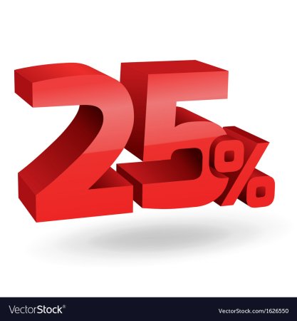 25% Скидка вектор