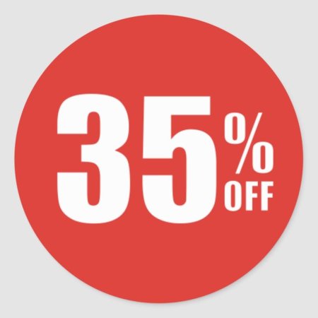 Стикер скидка 35
