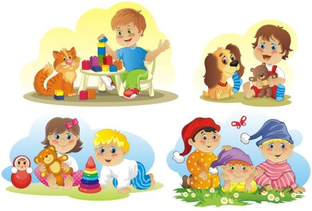 Клипарт дети в детском саду