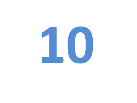 Цифра 10 синяя на белом фоне