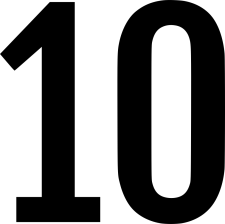 Печатная цифра 10