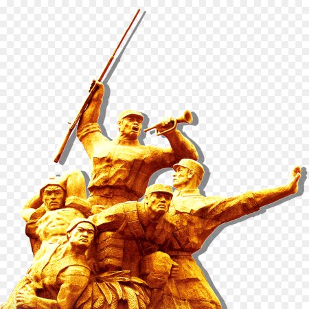 Солдат Победы на прозрачном фоне