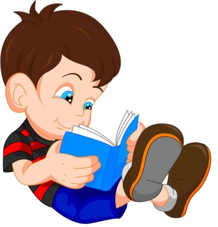 Мальчик с книжкой мультяшный