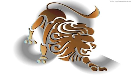 Знак зодиака Лев на прозрачном фоне