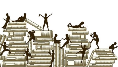 Силуэт человека с книгой