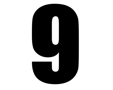 Печатная цифра 9