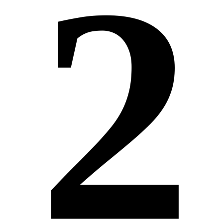 Цифра 2 черная